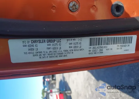 2011 Dodge Challenger z USA, uszkodzony, nr VIN 2B3CJ4DG7BH510810